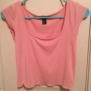 Pink Cropped T-Shirt
